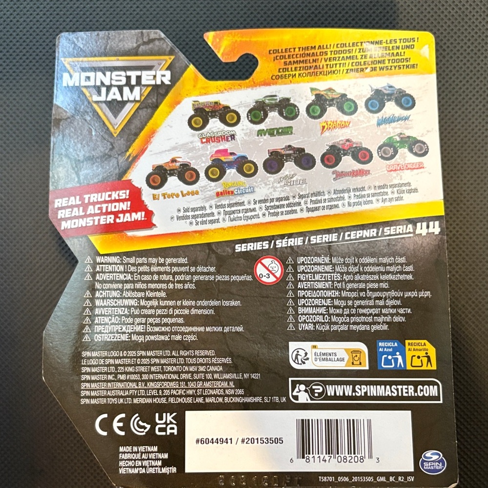 Monster Jam Ringling Circuit Toy Truck - Blue and Pink monster jam - Picture 3 of 3